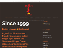 Tablet Screenshot of deliaslounge.com